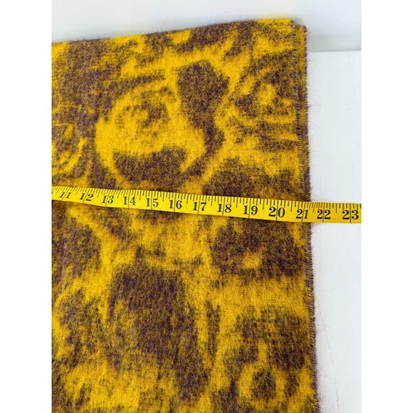 $985 NWT Burberry Mustard Floral Fringe Alpaca Wool Blend Large Shawl Scarf - Picture 16 of 16